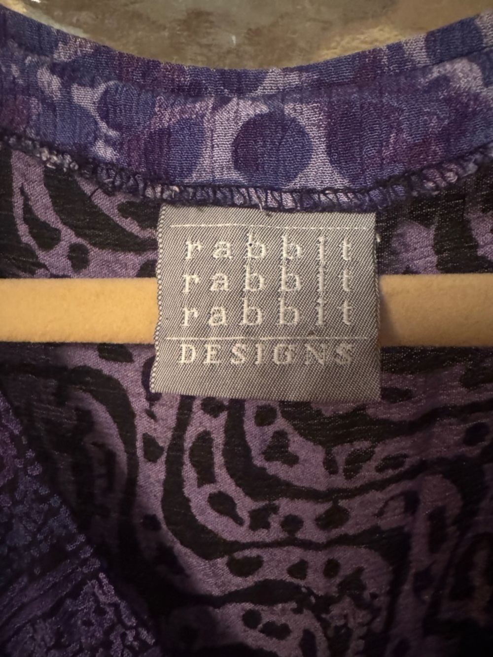 Rabbit Rabbit Rabbit Designs Sleeveless Purple Patterned Maxi - Picture 12 of 12